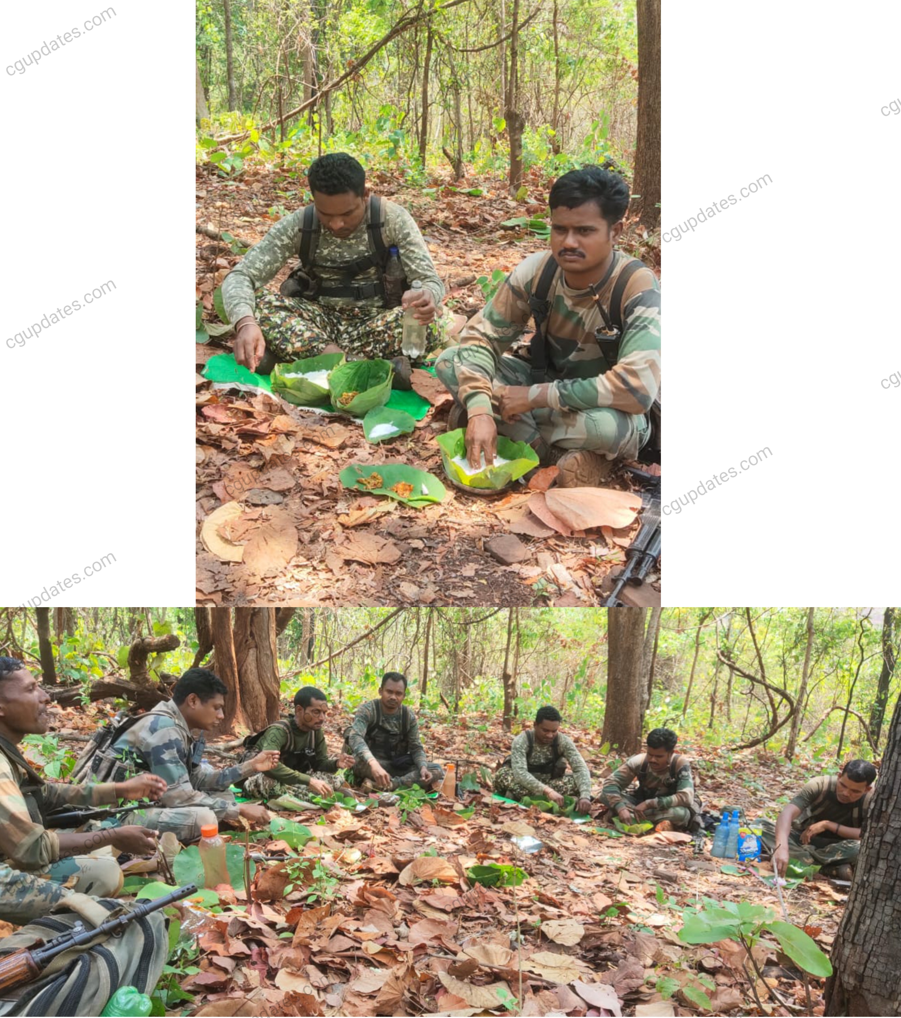 अबूझमाड़ में तैनात जवानों ने कहा : धन्यवाद सीएम सर, आपने बचपन और घर की याद दिला दी...पर्वत, पहाड़ी और झरने के पास बैठकर  नारायणपुर में तैनात जवानों ने खाया बोरे बासी..