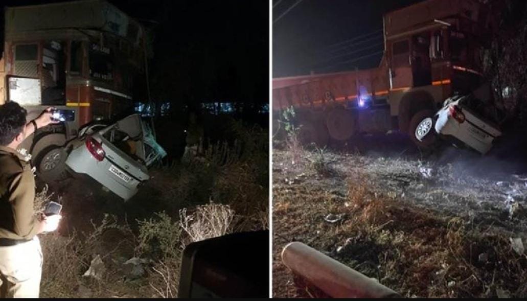 छत्तीसगढ़ में भयानक सड़क हादसा ट्रक ने मारी कार को टक्कर मौके पर ही 4 की मौत 