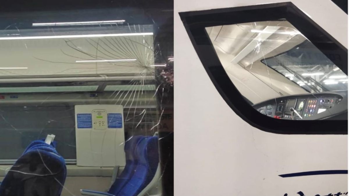  नहीं थम रही पत्थरबाजी...वंदे भारत एक्सप्रेस में पत्थरबाजों ने फिर से फेंका पत्थर...टूटा खिड़की का कांच