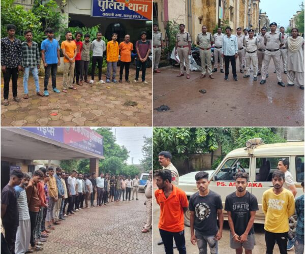 BIG NEWS : रायपुर पुलिस की ताबड़तोड़ छापेमार कार्रवाई, 125 गुण्डा बदमाश गिरफ्तार  