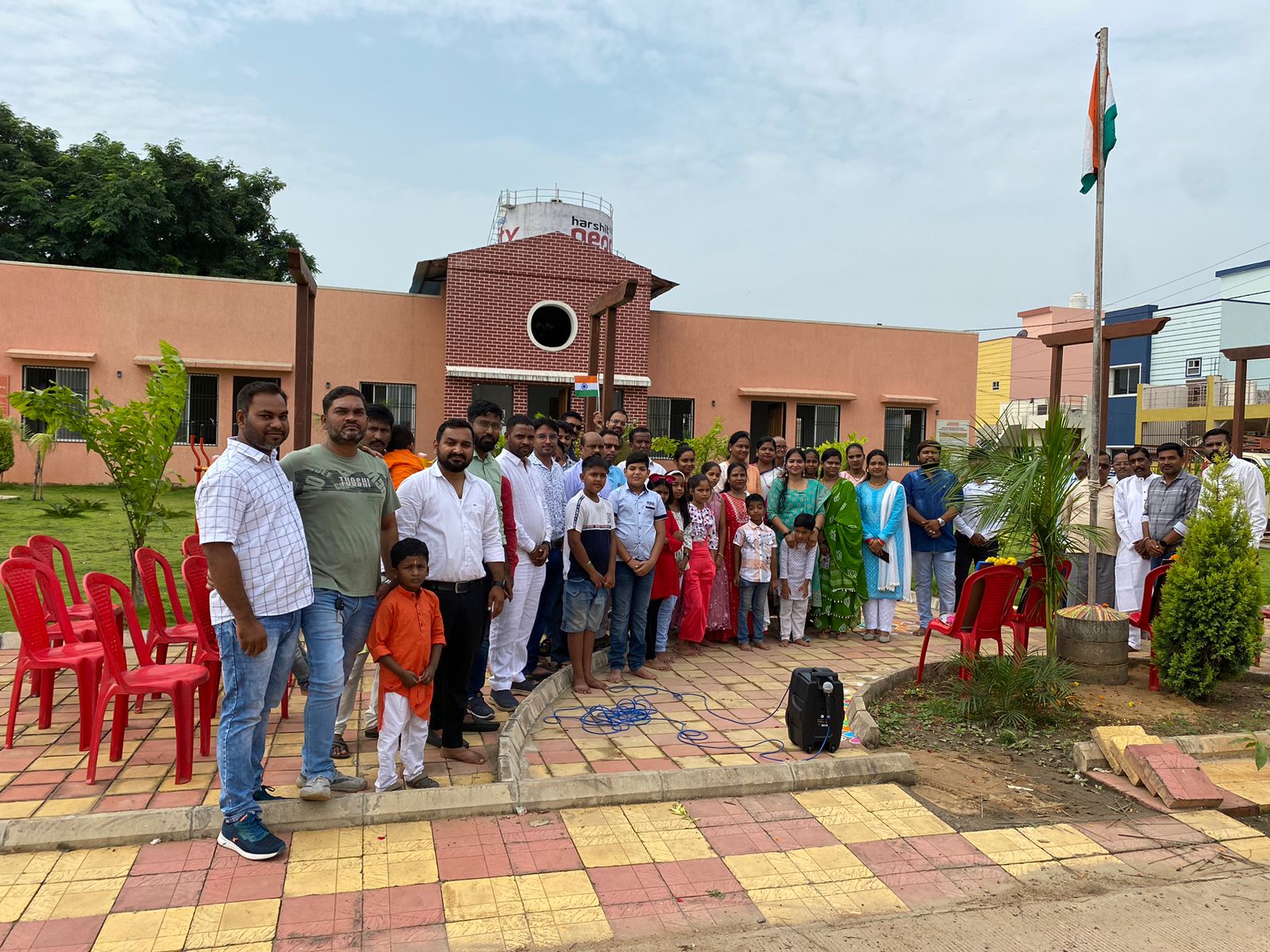  हर्षित नियो सिटी अमलेश्वर , पाटन में धुमधाम से मनाया गया स्वतंत्रता दिवस