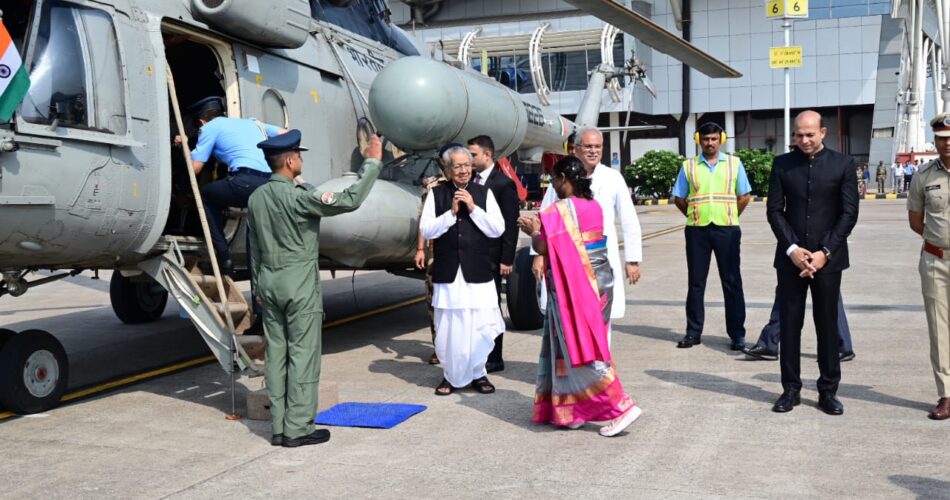 BREAKING : बिलासपुर के लिए रवाना हुई राष्ट्रपति द्रौपदी मुर्मु, राज्यपाल हरिचंदन एवं मुख्यमंत्री बघेल भी है साथ 