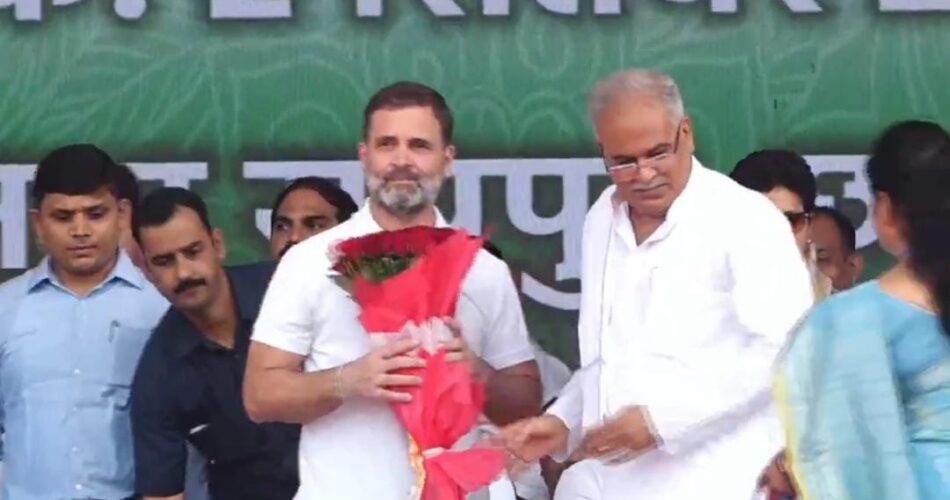 BREAKING : राजीव युवा मितान सम्मलेन में शामिल हुए राहुल गाँधी ,10 हज़ार शिक्षकों को मिला नियुक्ति पत्र