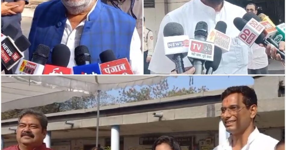  विधायक कुलदीप जुनेजा, पूर्व मंत्री प्रेम प्रकाश पांडे, कांग्रेस प्रत्याशी देवेंद्र यादव और महापौर नीरज पाल ने किया मतदान, जानता से की वोट करने की अपील