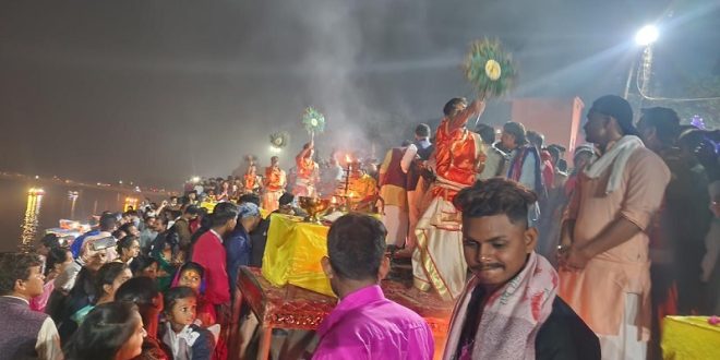 कार्तिक पूर्णिमा पुन्नी मेला के अवसर पर करणी सेना ने की खारुन गंगा महाआरती