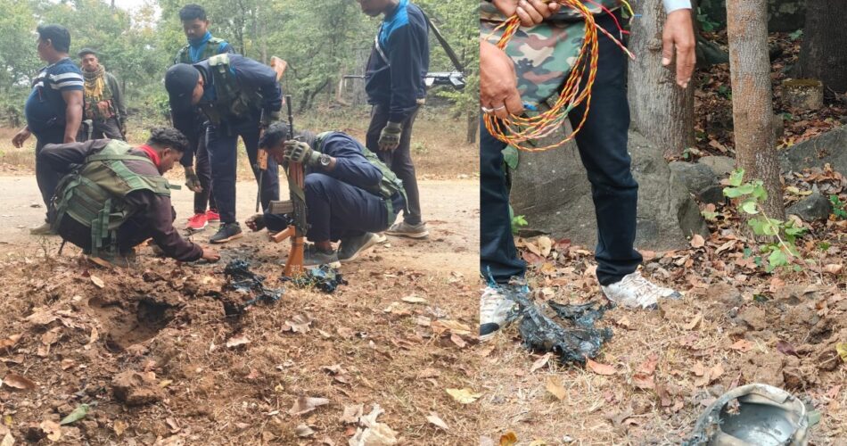 BREAKING : नक्सलियों की मंसूबो पर फिरा पानी...जवानों ने 5 किलो IED बम किया बरामद 