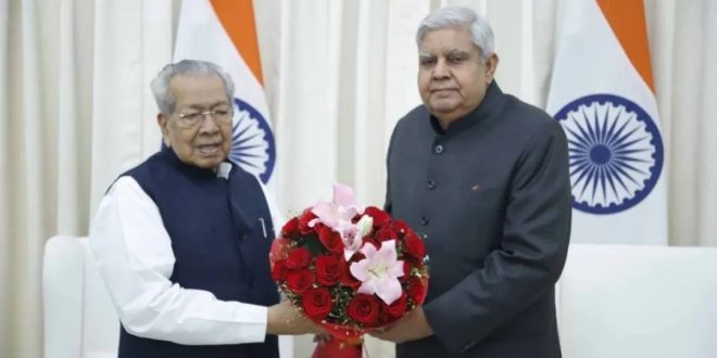राज्यपाल हरिचंदन ने की उपराष्ट्रपति जगदीप धनखड़ से मुलाकात