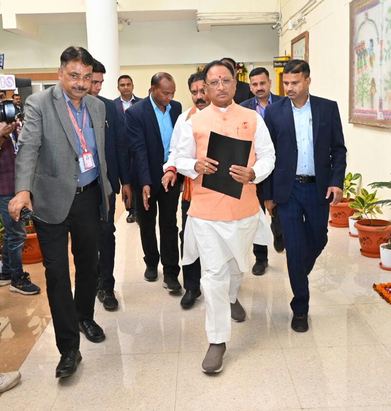 आज से विधानसभा सत्र शुरू मुख्यमंत्री साय पहुचे विधानसभा