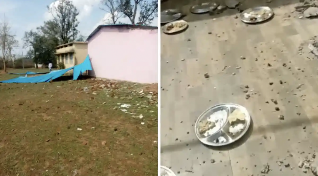 कोरबा में आंधी तूफान से स्कूल का छज्जा गिरा, मिड डे मील खाते समय 11 बच्चे घायल, मची अफरा तफरी