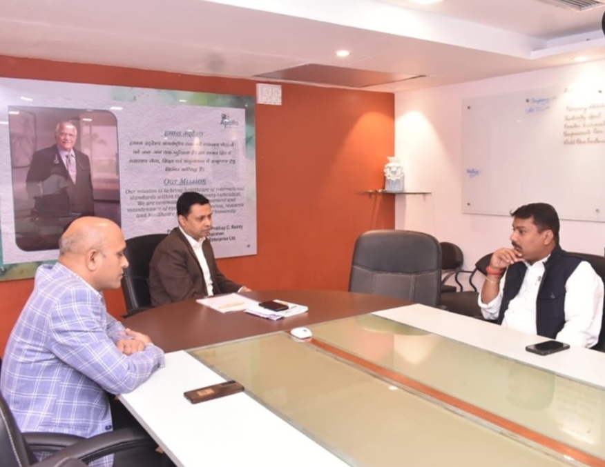 अपोलो अस्पताल यह मांग पुरी करें या  शासकीय भूमि और भवन छोड़ दे। विधायक  सुशांत शुक्ला