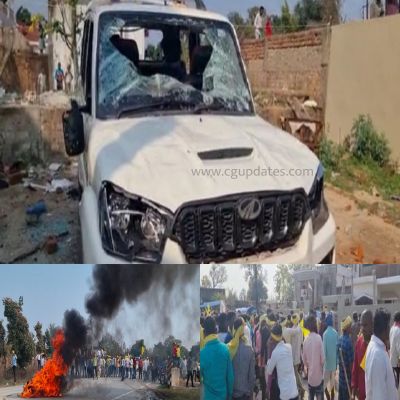 कोरबा में गोंडवाना गणतंत्र पार्टी का बवाल , घरों में किया पथराव पार्टी सुप्रीमो की मूर्ति खंडित करने पर भड़के ; 5 गाड़ियों में लगाई आग , दुकानों में भी की तोड़फोड़