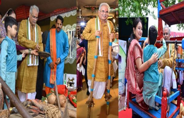 LIVE : मुख्यमंत्री निवास में हरेली की धूम...मुख्यमंत्री बघेल ने अपने निवास में सपरिवार कृषि यंत्रों की पूजा-अर्चना की