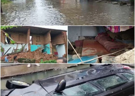 छत्तीसगढ़ में झमाझम बारिश से डूबे कई इलाके, कहीं भरभराकर गिरा मकान, तो कहीं डूबी कार, खुले नालियों से सड़क पर चलने से भय का माहौल  