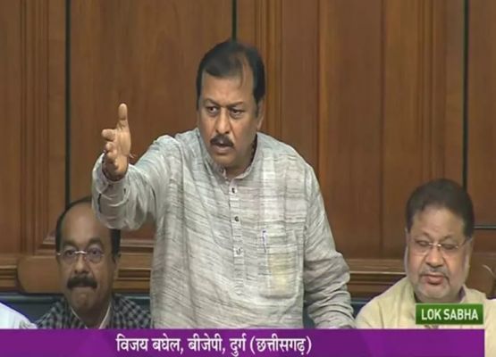 भूपेश बघेल ने भ्रष्टाचार करके छत्तीसगढ़ की पवित्र धरती को कलंकित किया : सांसद बघेल