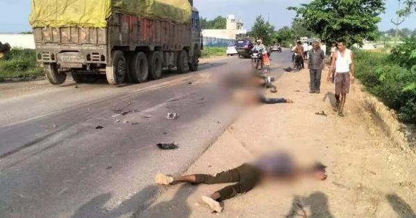 तेज रफ्तार कार की चपेट में आए बाइक सवार दो युवक, एक की मौके पर मौत, दूसरा गंभीर  