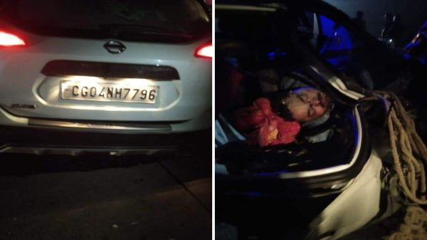 छठ पर्व मनाकर लौट रहा था परिवार, कार और बस में भिड़ंत से एक की मौत, तीन गंभीर