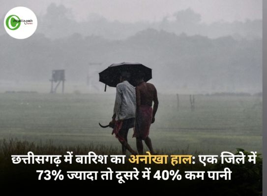 छत्तीसगढ़ में कहीं जमकर बरसे बादल तो कहीं बारिश का इंतजार, बलरामपुर में 73% ज्यादा तो बेमेतरा में 40% कम बारिश