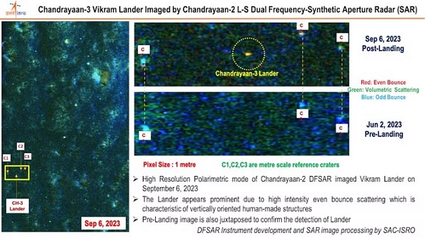 Chandrayaan-3: ISRO ने जारी की विक्रम लैंडर की तस्वीरें, चंद्रयान-2 के ऑर्बिटर का किया गया उपयोग