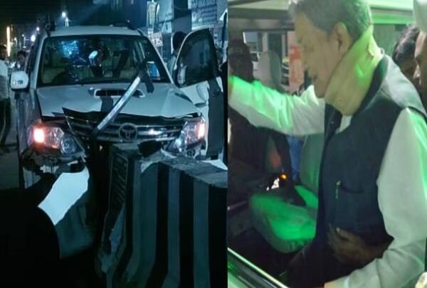 पूर्व मुख्यमंत्री की कार का एक्सीडेंट, डिवाइडर से टकराई गाड़ी, जानें अब कैसी है हालत