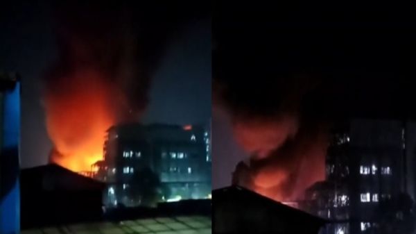 केमिकल फैक्ट्री में लगी भीषण आग, दमकल की गाड़ियां मौके पर